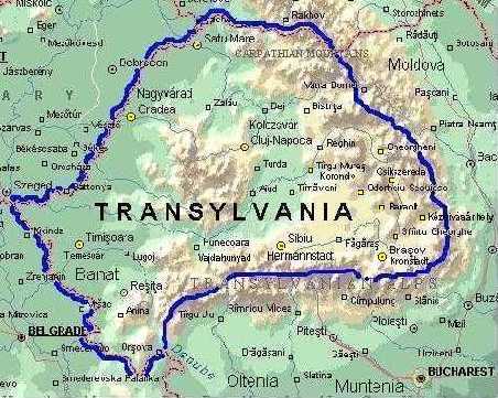 Transylvania map 10 Tempat Paling Misterius di Dunia
